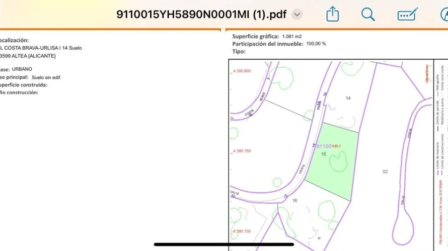 Parcela de 274m² en Altea, España No. 427 № 4