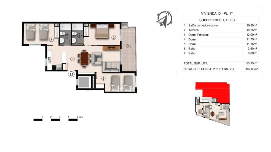 Apartamento de 3 dormitorios en Alegria Residencial XX Torrevieja, España No. 66
