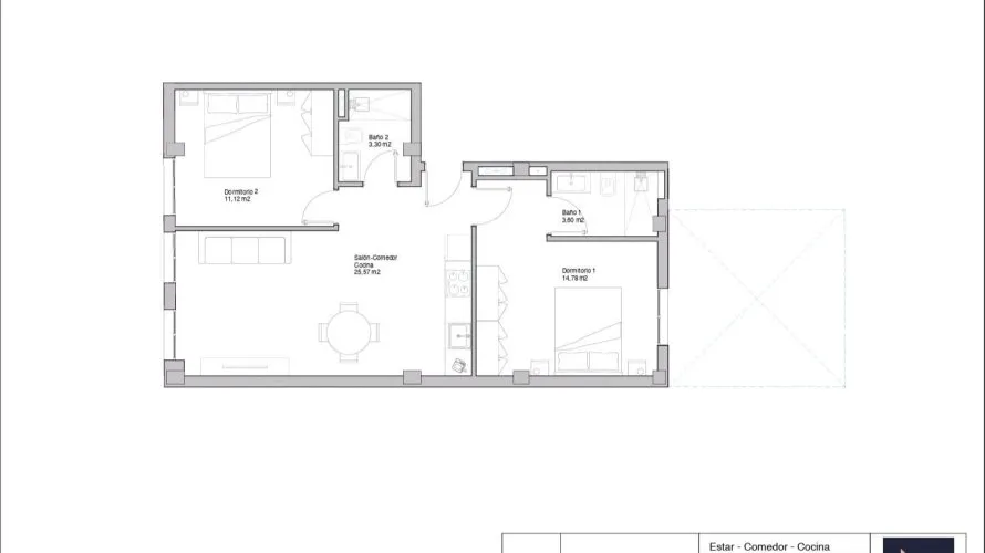 Apartamento de 2 dormitorios en Alicante, España No. 745 № 20