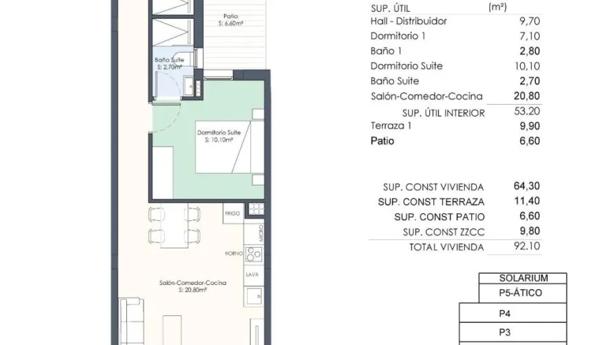 Apartamento de 2 dormitorios en Torrevieja, España No. 370 № 11