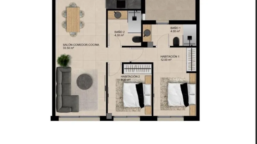 Apartamento de 2 dormitorios en Elche, España No. 1322 № 6