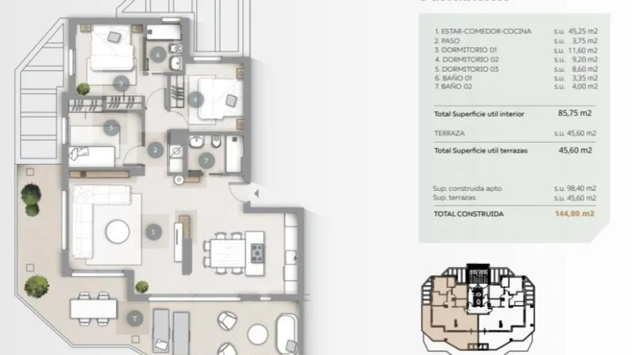 Apartment de 2 chambres à Calpe, Espagne No. 340 № 5
