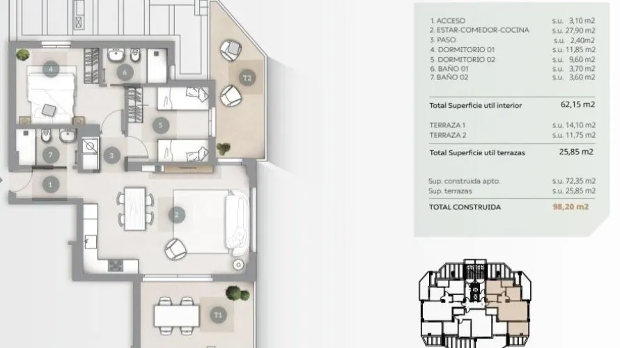 Apartment de 2 chambres à Calpe, Espagne No. 340 № 8