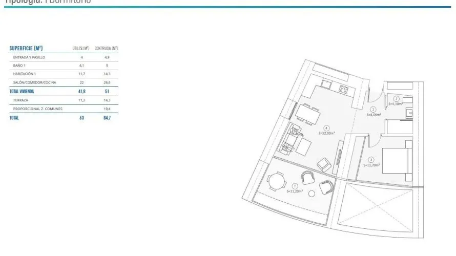 Apartment de 2 chambres à Benidorm, Espagne No. 326 № 3