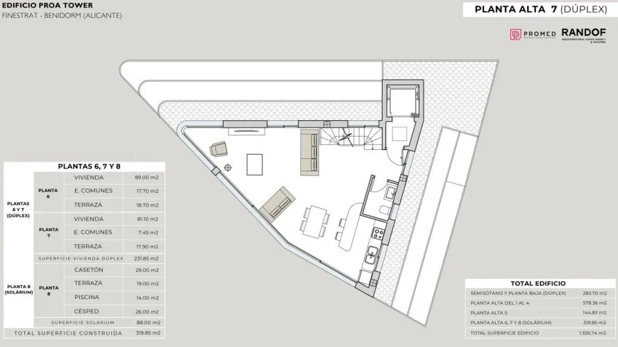Penthouse de 3 chambres à Finestrat, Espagne No. 517 № 15