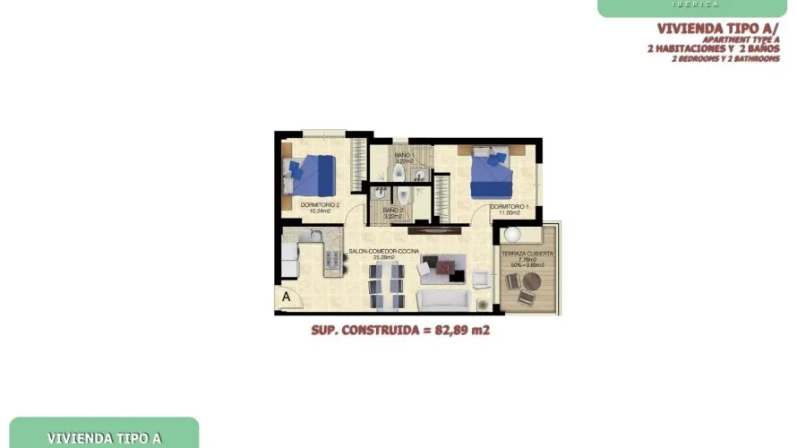 Apartment de 2 chambres à Torrevieja, Espagne No. 735 № 2