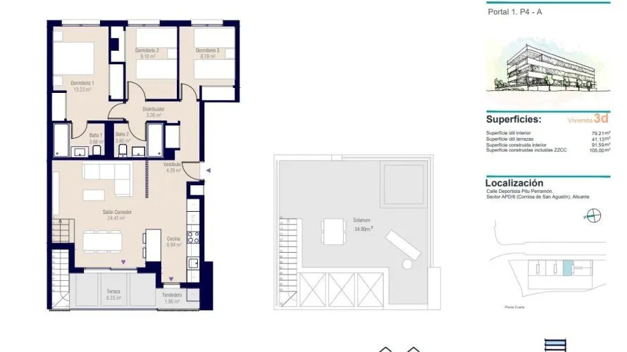 3 bedrooms apartment for sale, Alicante, Spain No. 455 № 8
